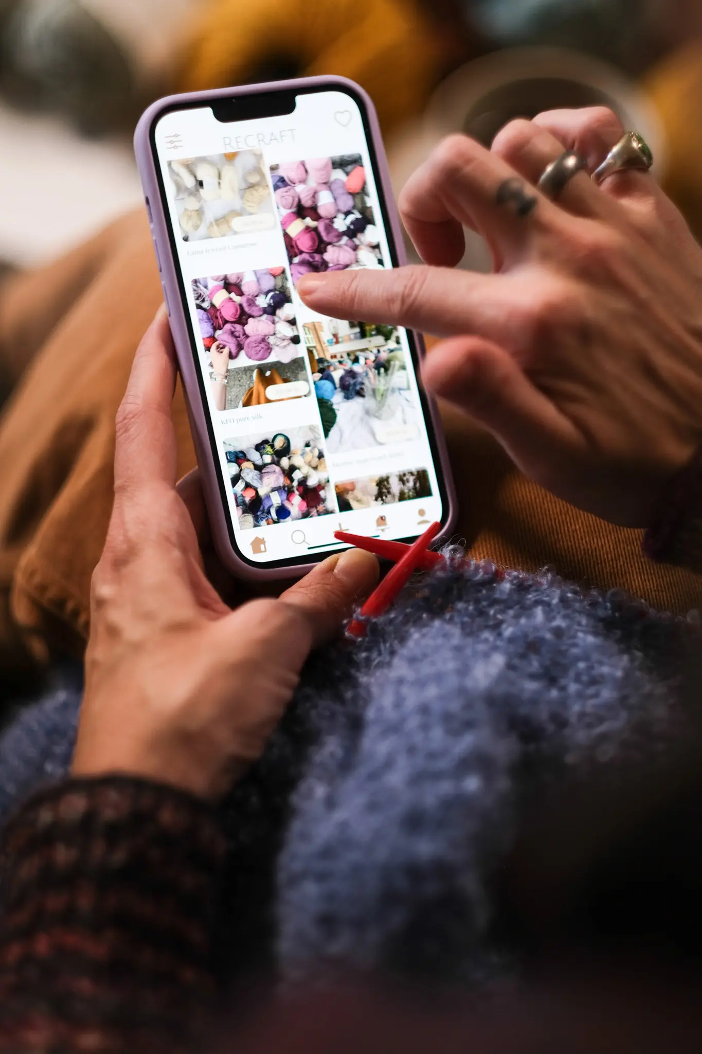 billede af appen i brug