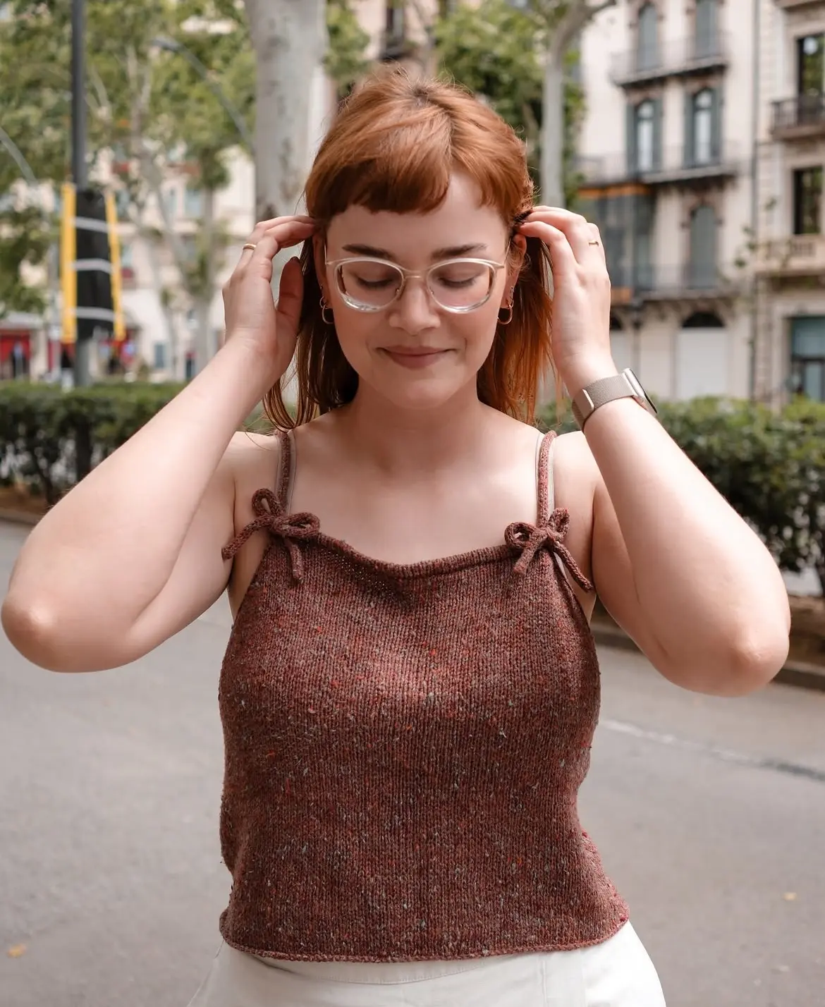 Den flotte sommerstrik top Dianthus af Emma.knits