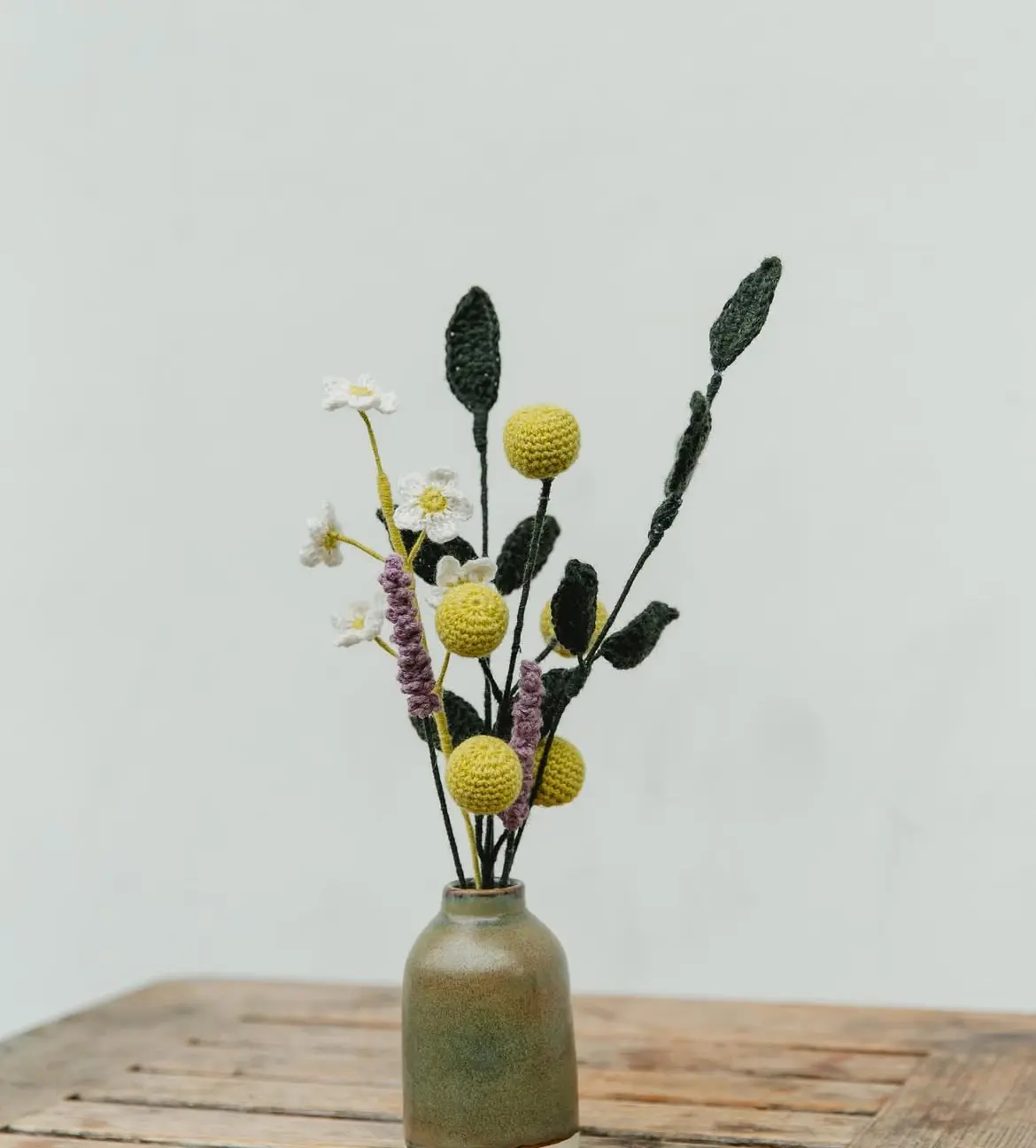 Og hæklede blomster til strik på farten